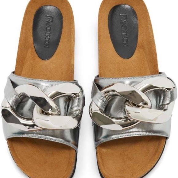 JW ANDERSON Shoes - JW ANDERSON Silver Chain Slides